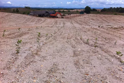 Bigger view of Environmental reforestation with TerraCottem Universal of open air gold mine, Caucasia, Colombia.