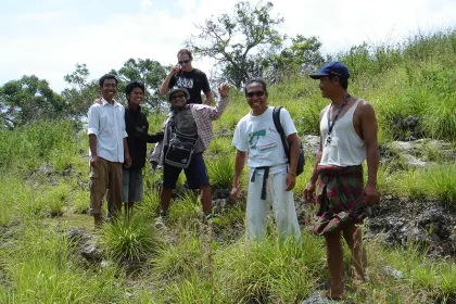 Bigger view of Environmental reforestation with TerraCottem Universal and bamboo, Nusa Penida, Bali, Indonesia.