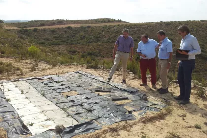Bigger view of Project partners visiting the biodegradation trials.