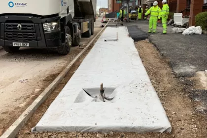 Bigger view of Green-tech use TerraCottem soil conditioning technology for prestigious Manchester ring road planting scheme