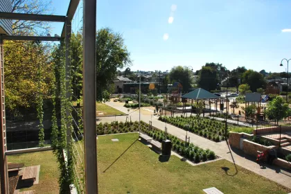 Bigger view of Ruth’s contribution to the area around Maryborough’s station has given this Victorian rural community an interesting, functioning and adaptable space. The vegetation will grow and so will the number of ways in which the precinct is used.