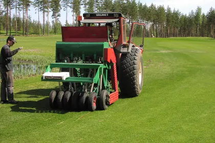 Bigger view of TerraCottem soil conditioning technology at Vierumäki Golf, Finland.
