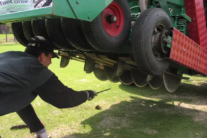 Bigger view of TerraCottem soil conditioning technology at Vierumäki Golf, Finland.