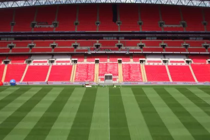 Bigger view of TerraCottem Turf application in football.